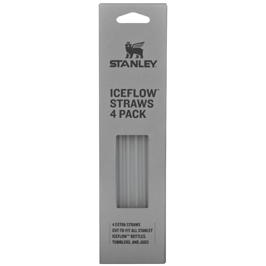 tilbehør iceflow flip straw 0,89 4-pack clear