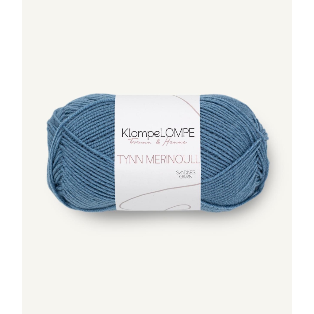 6033 KL Tynn Merinoull Jeansblå