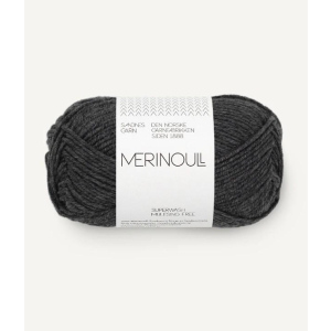 1055 Merinoull Mørk Gråmelert