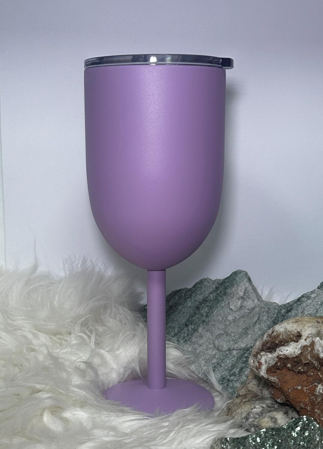 Vin glass termop lys lilla