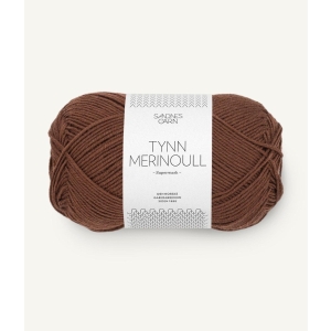 3073 Tynn Merinoull Varm Brun