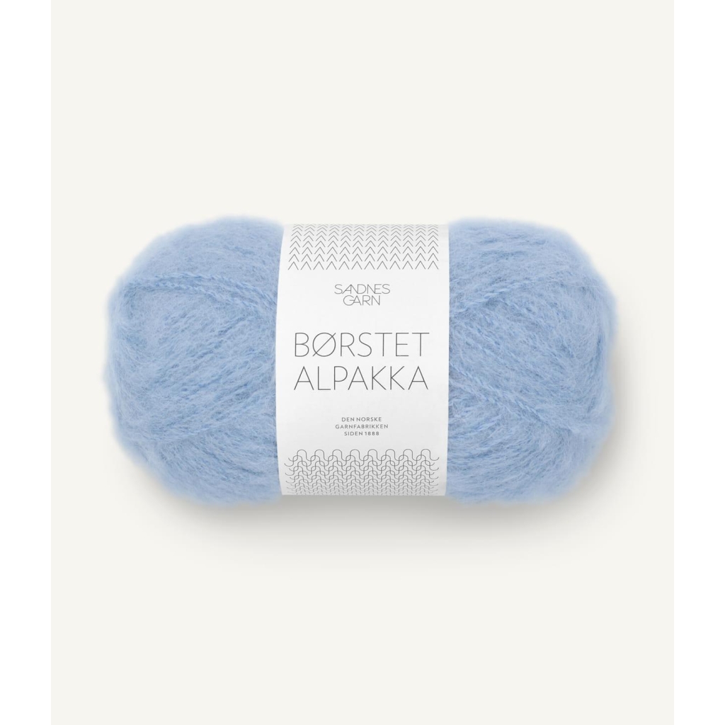 6003 Børstet Alpakka Lys Blå
