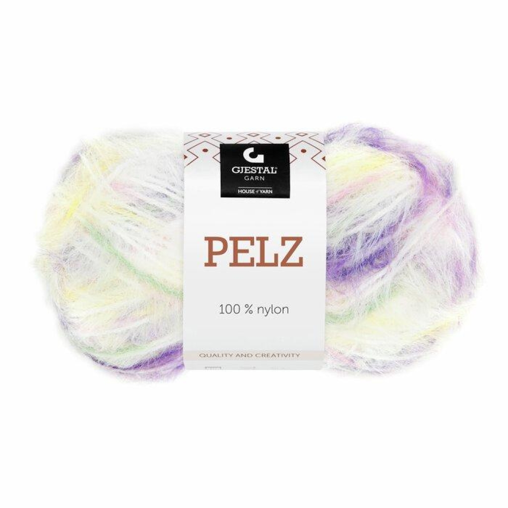 Pelz - Purpur/Mint/Gul print