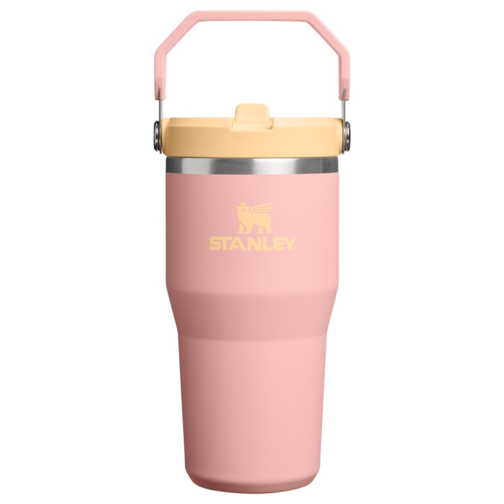 Drikkeflaske IceFlow Flip Straw 2.0 Tumbler Peach Rose 0,6L