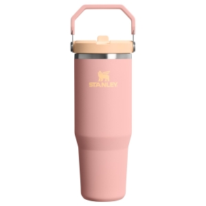Drikkeflaske IceFlow Flip Straw 2.0 Tumbler Peach Rose 0,89L