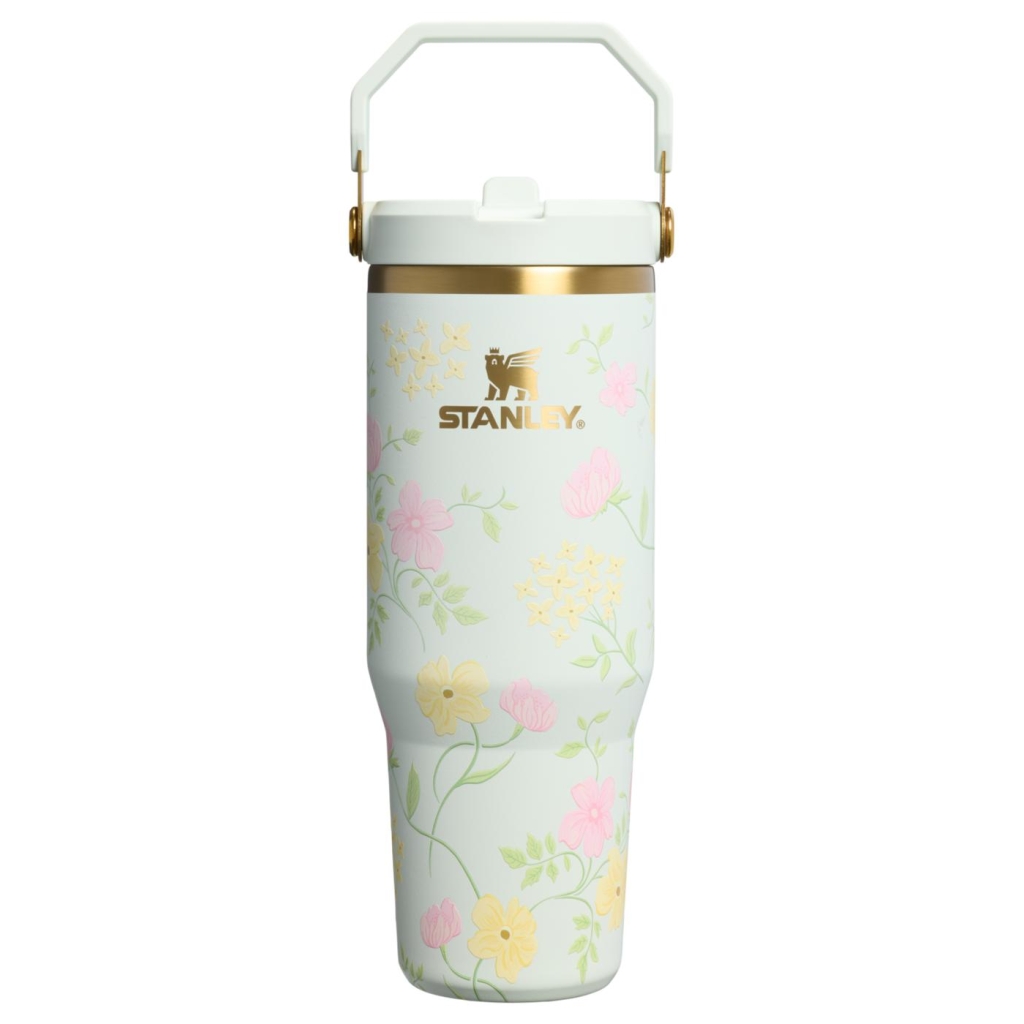Drikkeflaske IceFlow Flip Straw 2.0 Tumbler Spring Blossoms 0,89L